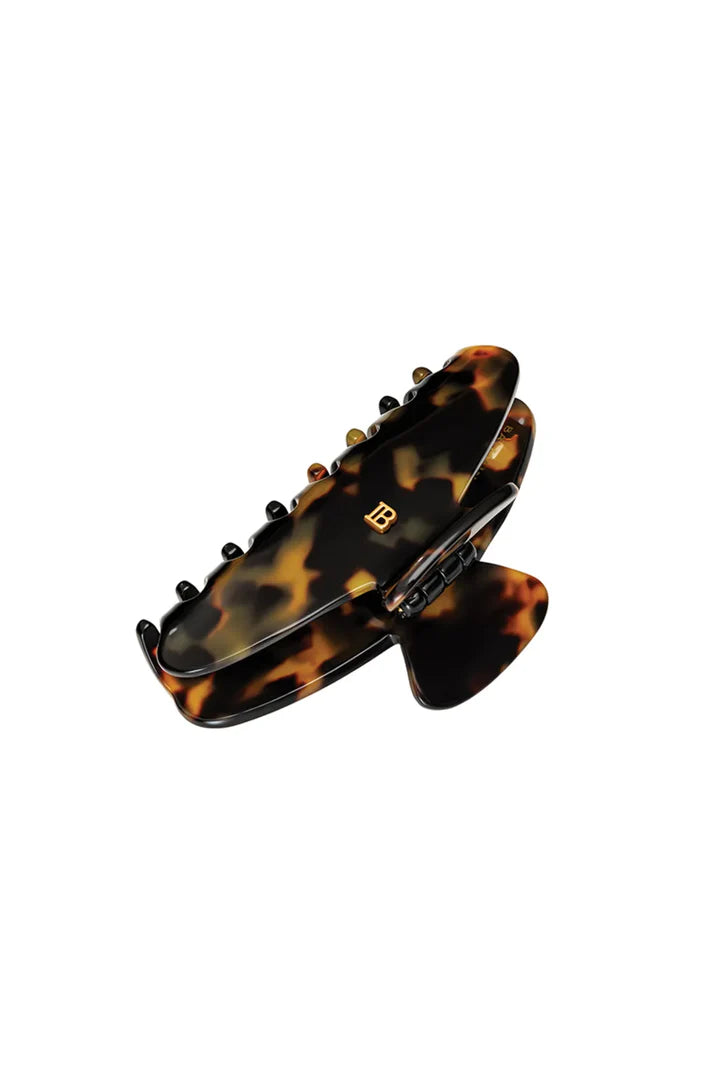 BALMAIN PARIS - Cellulose Acetate Pince à cheveux Medium Tortoise Shell