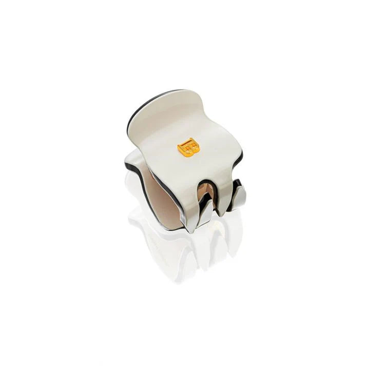 BALMAIN PARIS - Cellulose Acetate Pince a Cheveux Extra Small White/Black