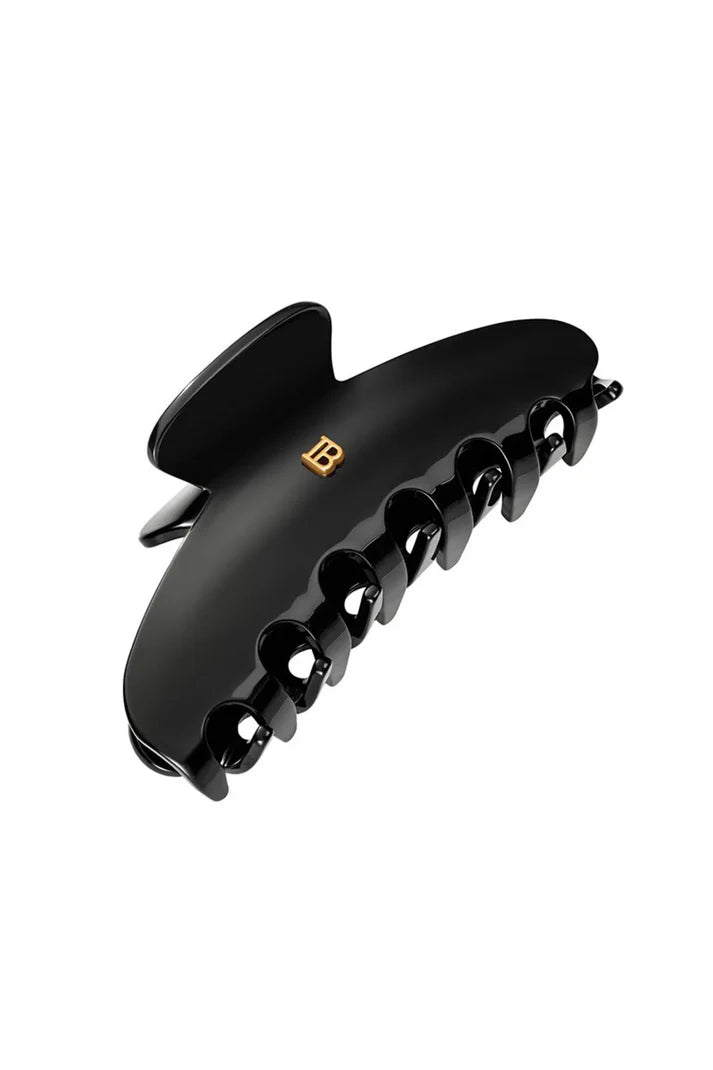 BALMAIN PARIS - Cellulose Acetate Pince à cheveux Large Black