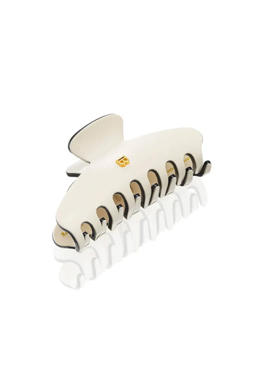 BALMAIN PARIS - Cellulose Acetate Pince à cheveux Medium White/Black