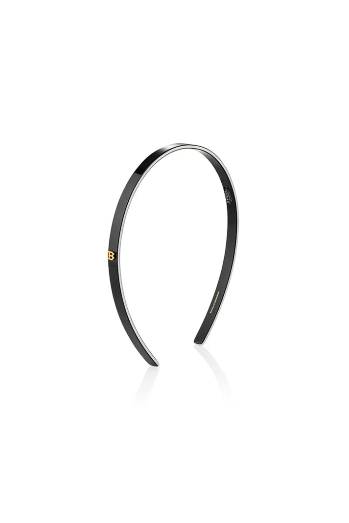 BALMAIN PARIS - Cellulose Acetate Headband Black/White Small