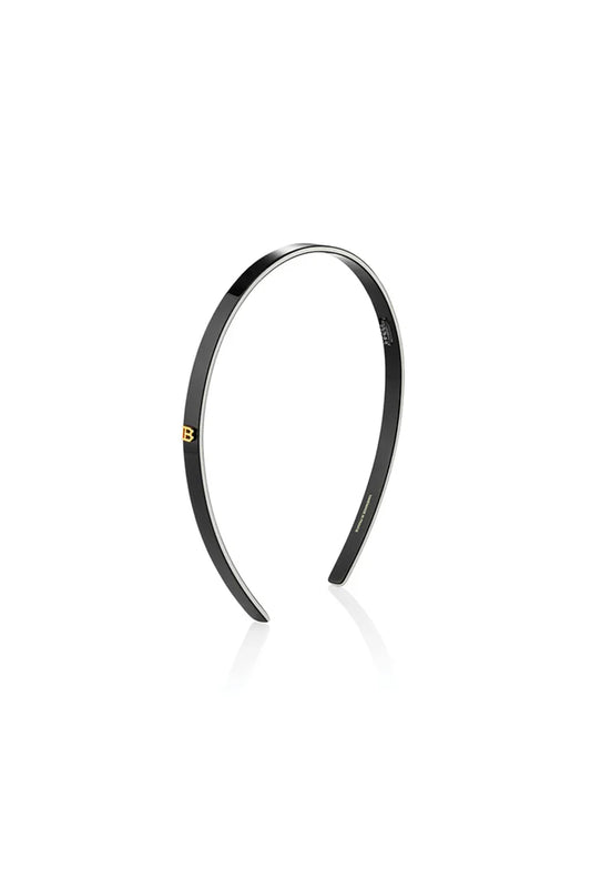 BALMAIN PARIS - Cellulose Acetate Headband Black/White Small