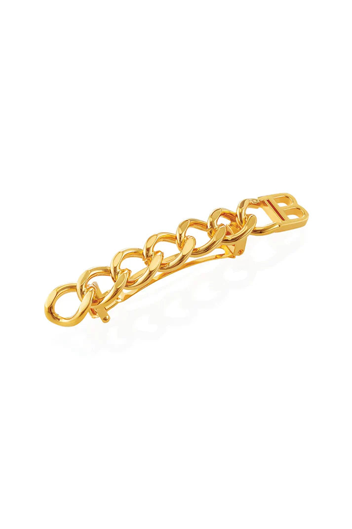 BALMAIN PARIS - Gold Plated Barrette Medium Chain