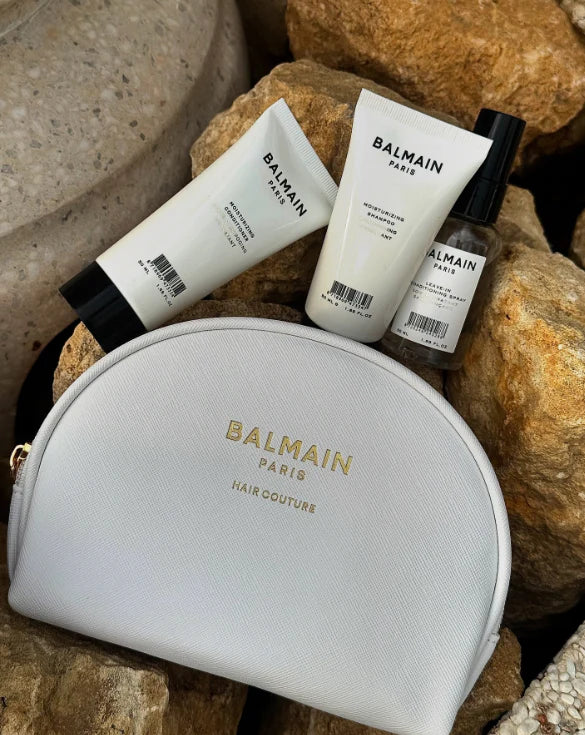 BALMAIN PARIS - White Cosmetic Care Bag