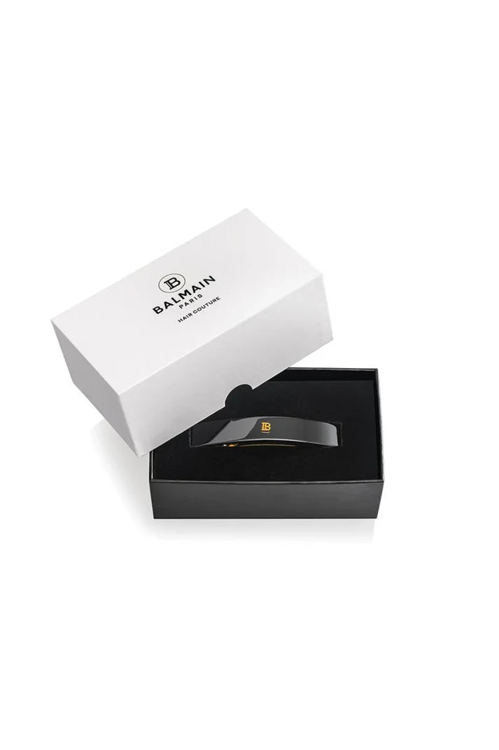 BALMAIN PARIS - Cellulose Acetate Barrette pour Cheveux Medium Black