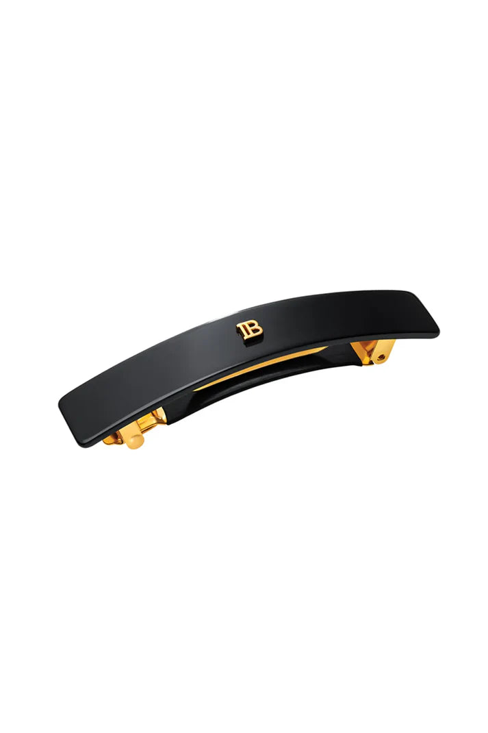 BALMAIN PARIS - Cellulose Acetate Barrette pour Cheveux Medium Black