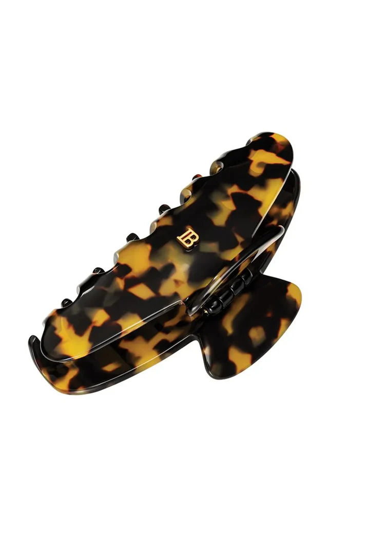 BALMAIN PARIS - Cellulose Acetate Pince à cheveux Large Tortoise Shell