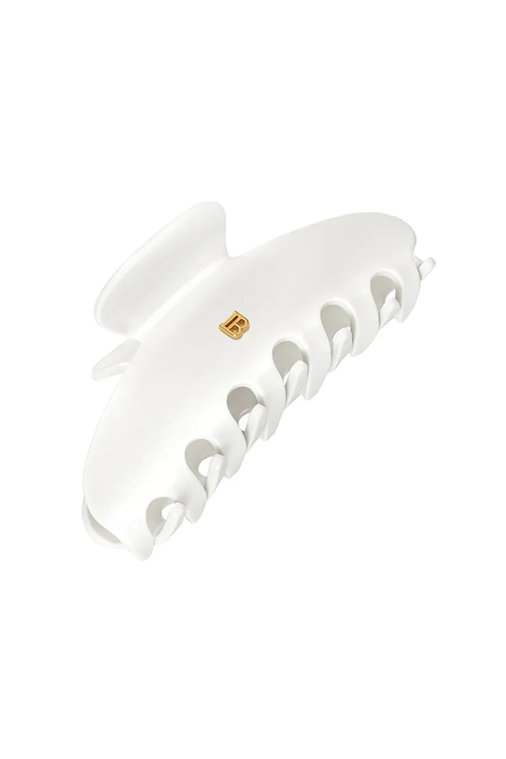 BALMAIN PARIS - Cellulose Acetate Pince à cheveux Large White