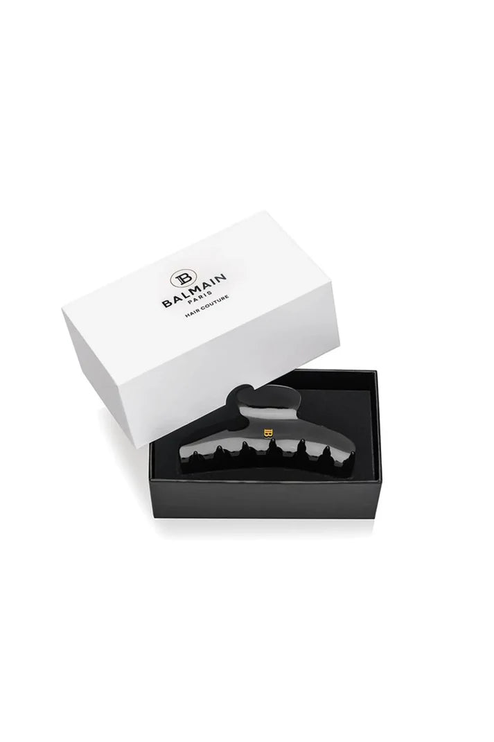 BALMAIN PARIS - Cellulose Acetate Pince à cheveux Large Black