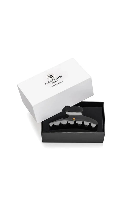 BALMAIN PARIS - Cellulose Acetate Pince à cheveux Large Black