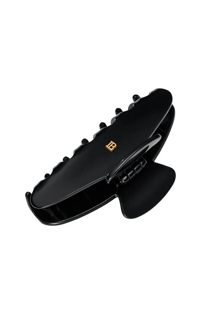 BALMAIN PARIS - Cellulose Acetate Pince à cheveux Large Black